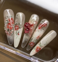 温柔山茶花穿戴甲