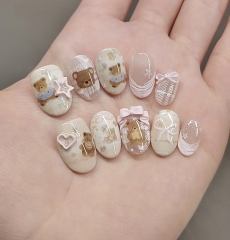 小熊甜园短款穿戴甲