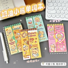 可爱奶油小熊单词本学生背单词记忆本可遮挡4本