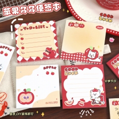 苹果多多便签本可爱无粘性便签纸8本