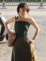 Women's Summer Retro Hong Kong Style Tube Top, Coq
