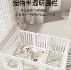 狗围栏室内全景透明拼接组合隔离栅栏可视宠物狗笼子家用中小型犬